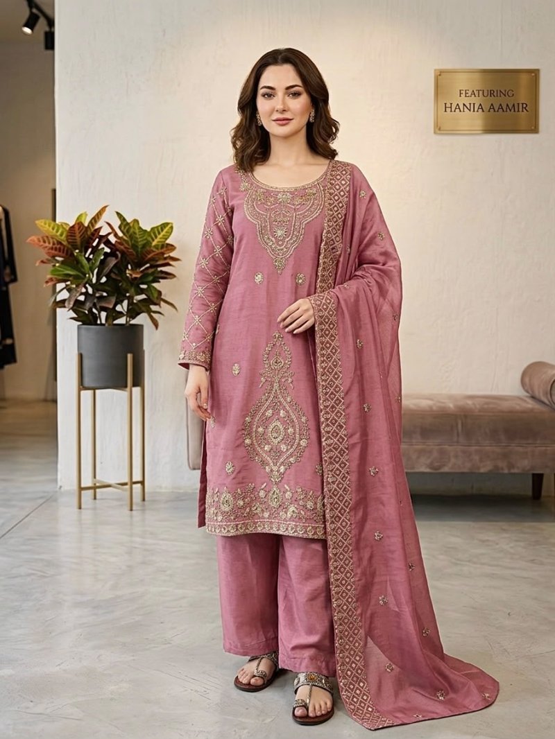 Sr 1727 Gmy Choo Silk With Embroidery Beads Work Sharara Suits